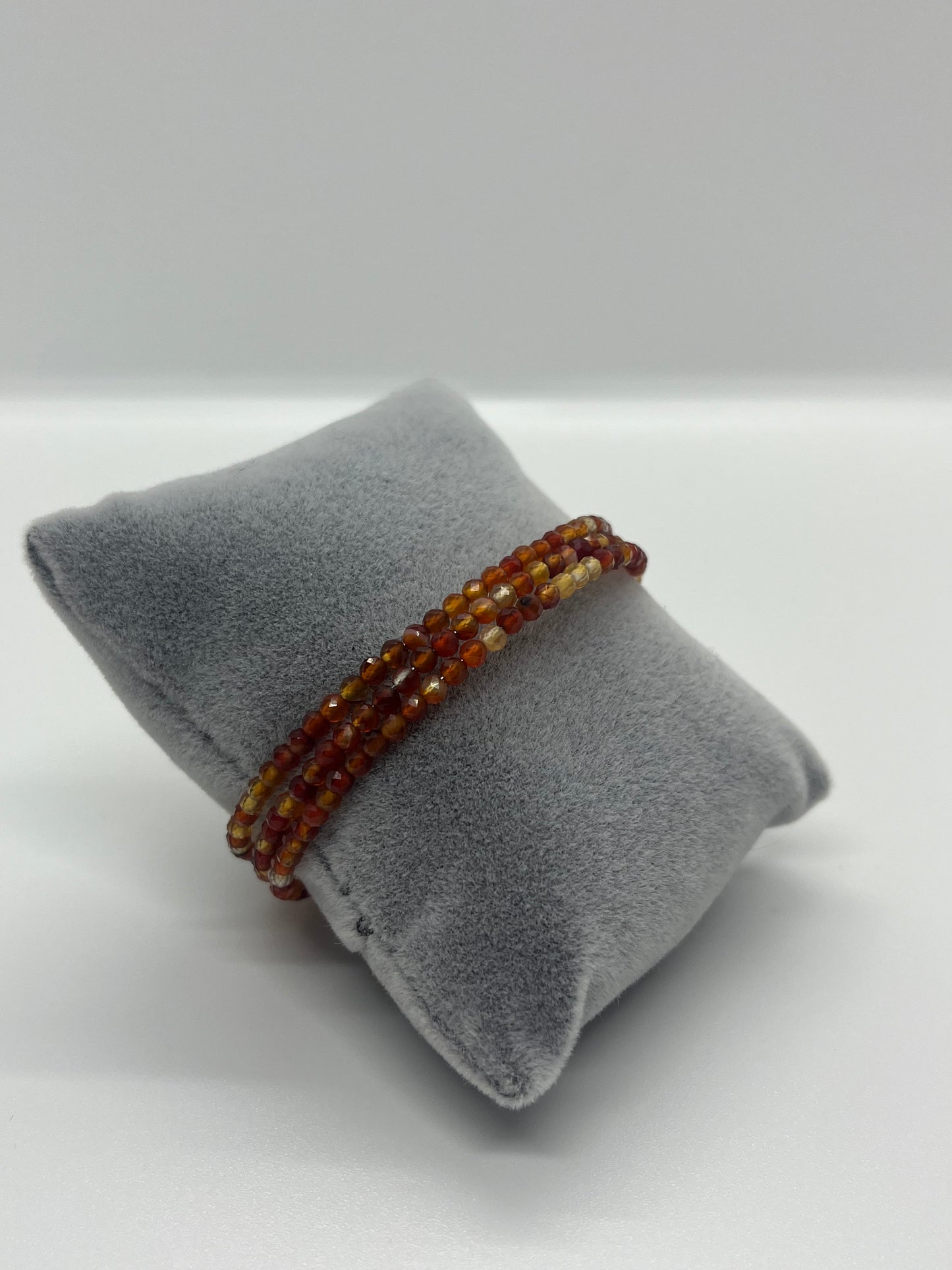 Bracelet 3 tours Cornaline rouge