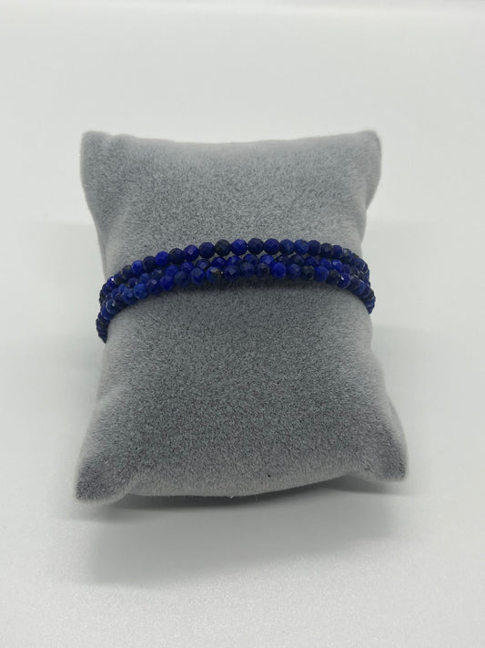 Bracelet 3 tours Lapis lazuli