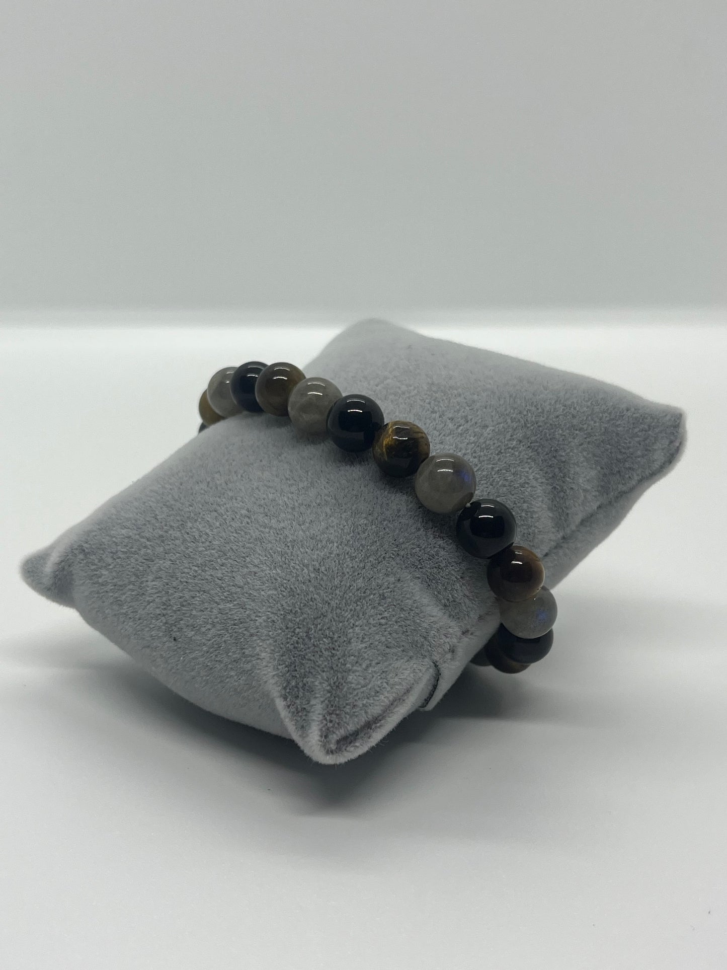 Bracelet Labradorite / Tourmaline / Oeil de tigre