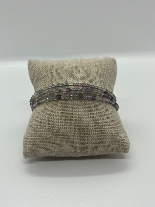 Bracelet 3 tours fluorine multiple